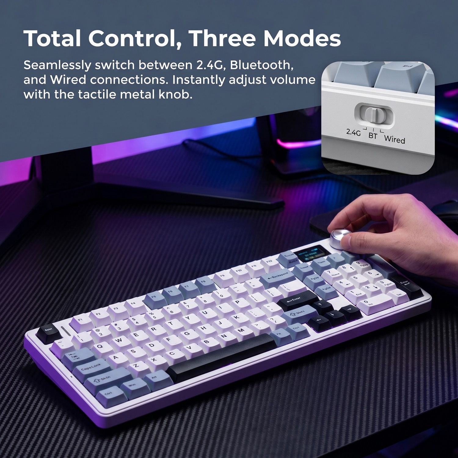 Gaming Keyboard Mechanical Wireless - New AULA F99 Max Gasket Mechanical