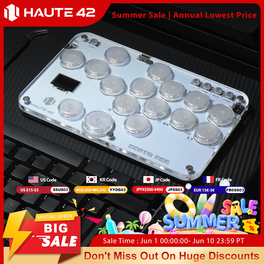 Gaming Keyboard Mini - Haute42 Arcade Joystick Hitbox Leverless Controller
