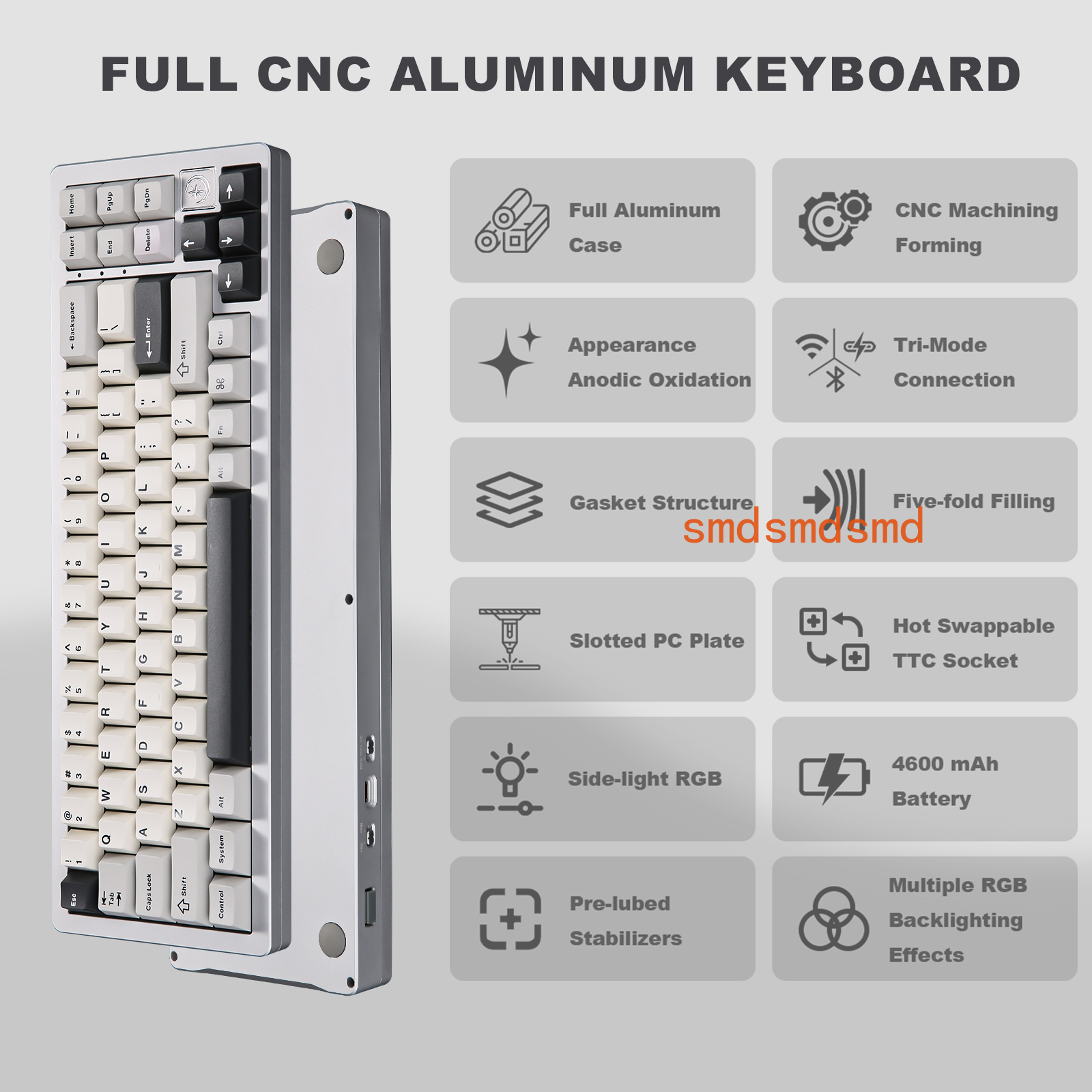 AL71 Silver CNC Aluminum Mecha - Gaming Keyboard Mechanical Wireless recensie en prijs