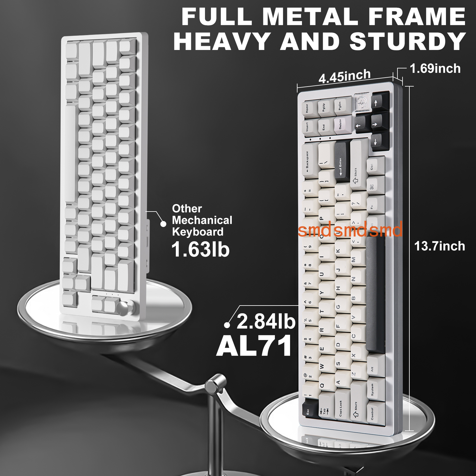 AL71 Silver CNC Aluminum Mecha - Gaming Keyboard Mechanical Wireless recensie en prijs
