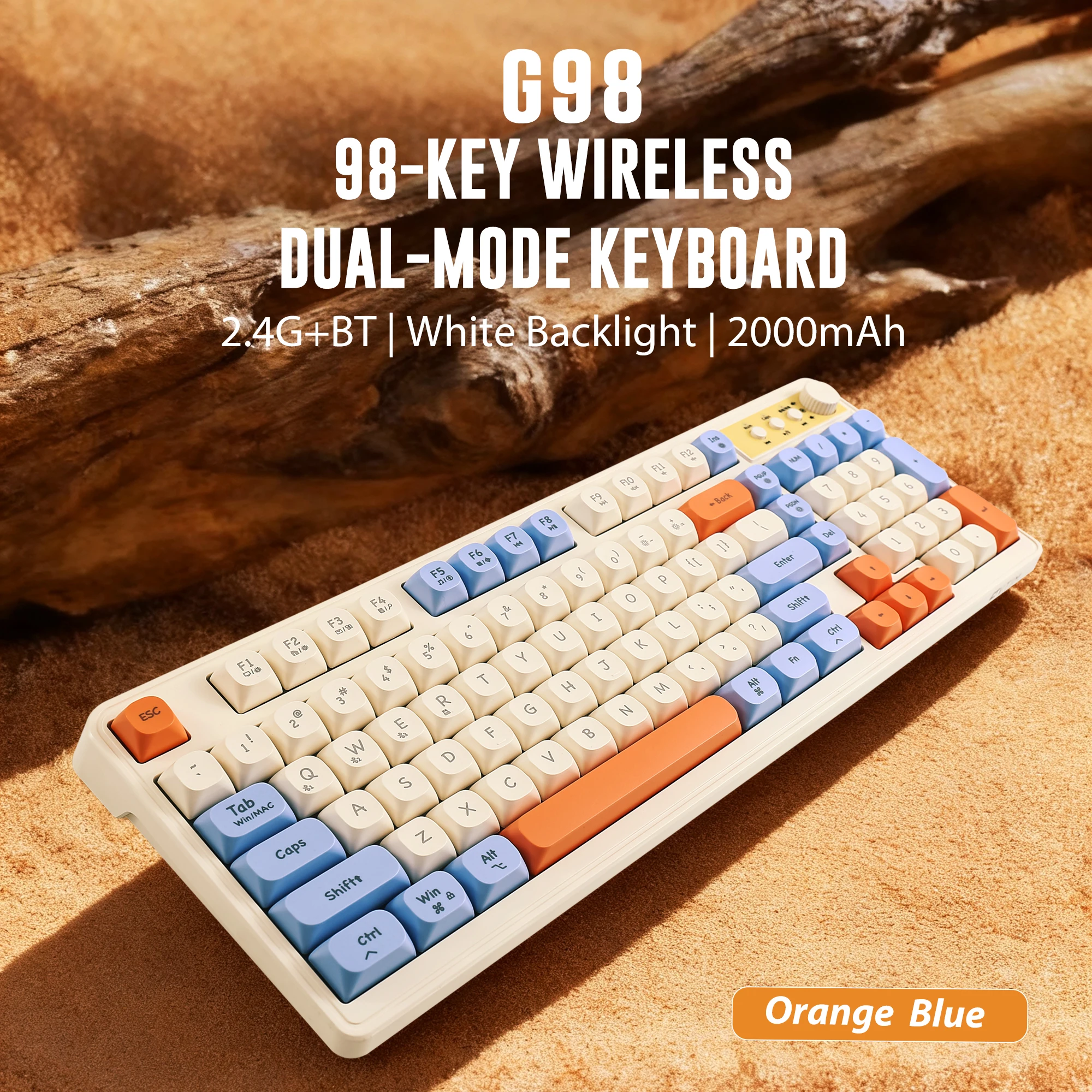 Retro Macaron Dual-Mode Keyboa - Gaming Keyboard Blue Switches recensie en prijs