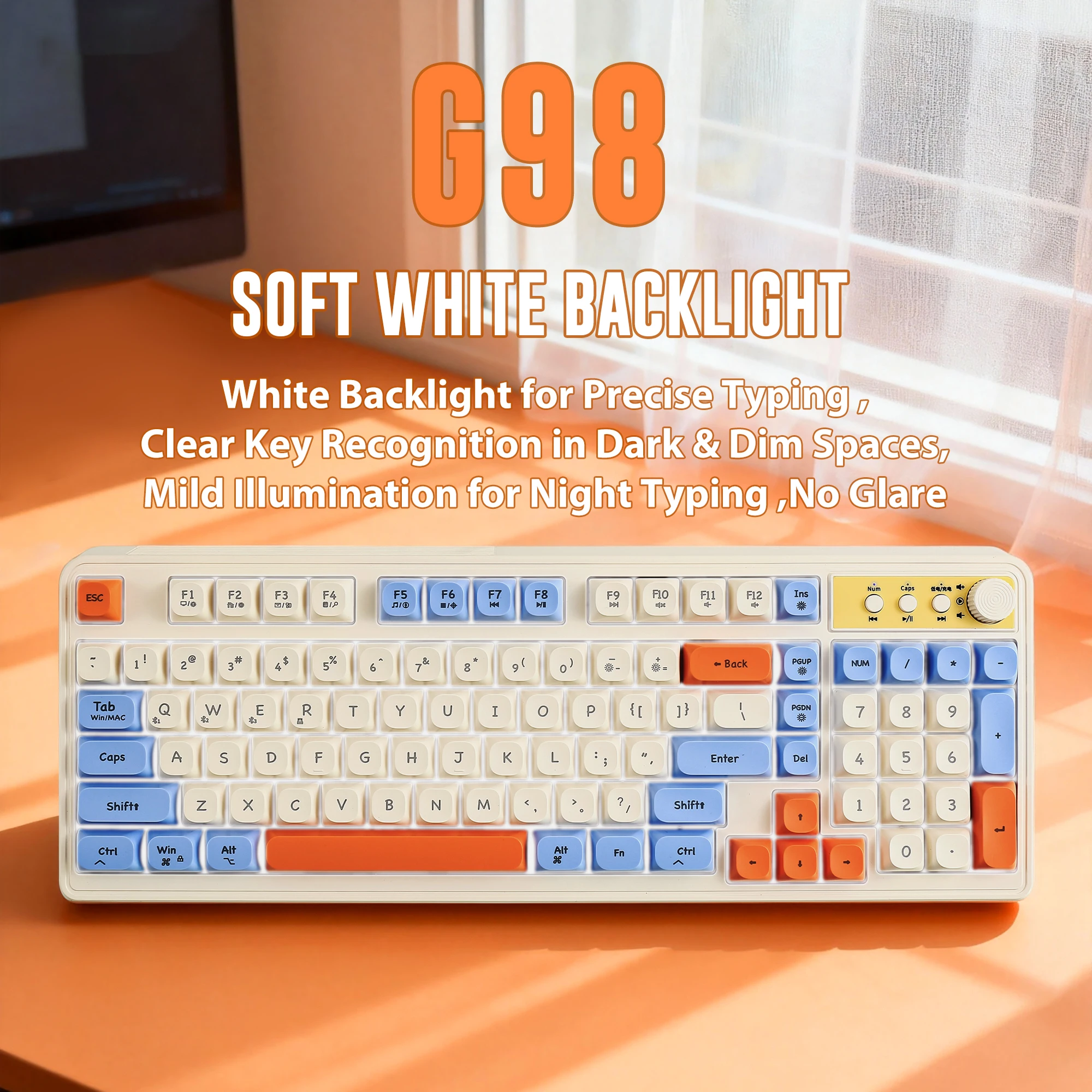 Retro Macaron Dual-Mode Keyboa - Gaming Keyboard Blue Switches recensie en prijs