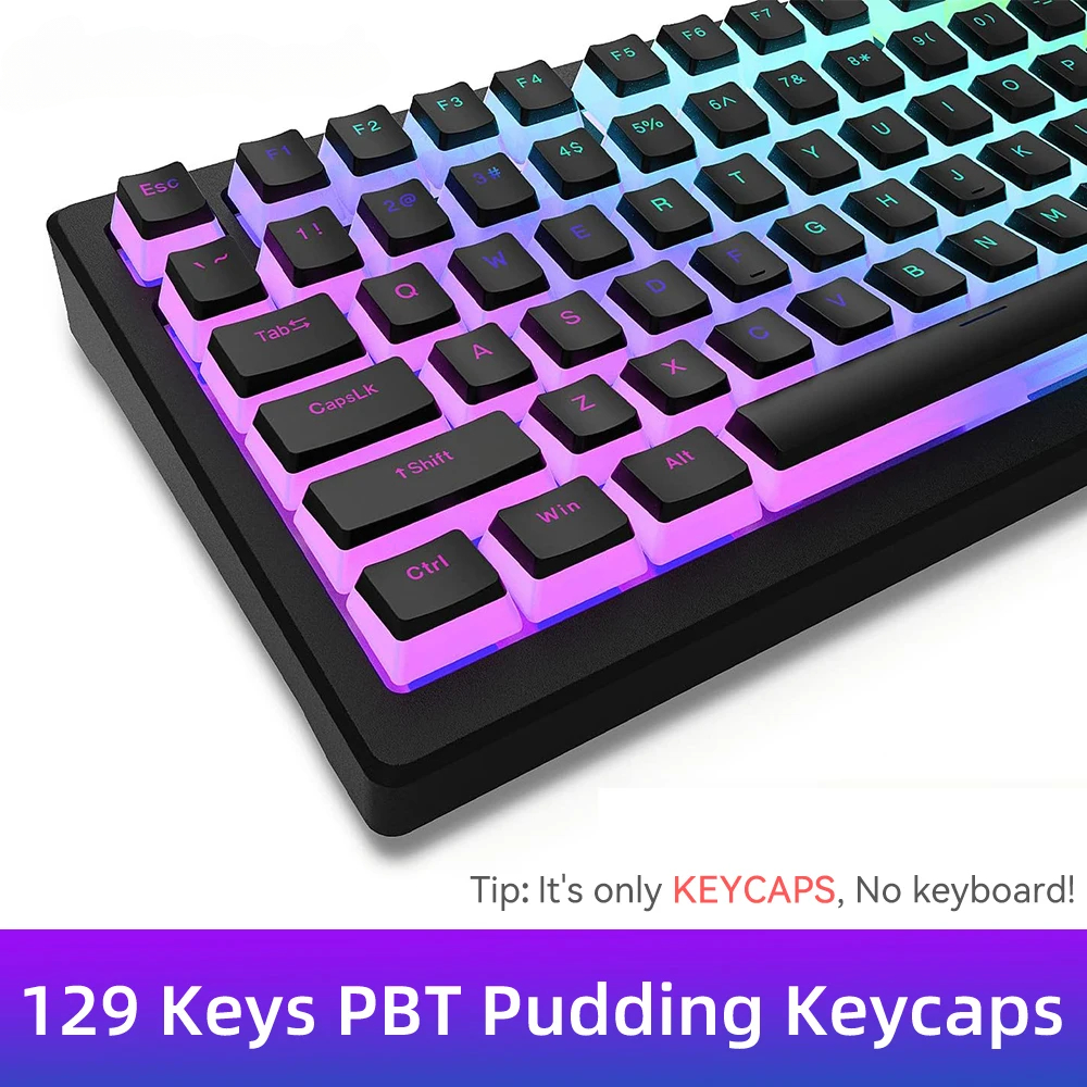New Pudding PBT Keycaps 129 Ke - Gaming Keyboard Blue Switches recensie en prijs