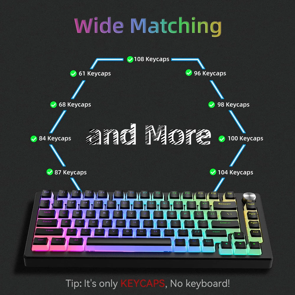 New Pudding PBT Keycaps 129 Ke - Gaming Keyboard Blue Switches recensie en prijs