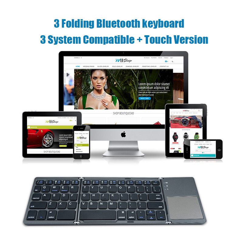 Wireless Folding Keyboard Blue - Gaming Keyboard Non Mechanical recensie en prijs