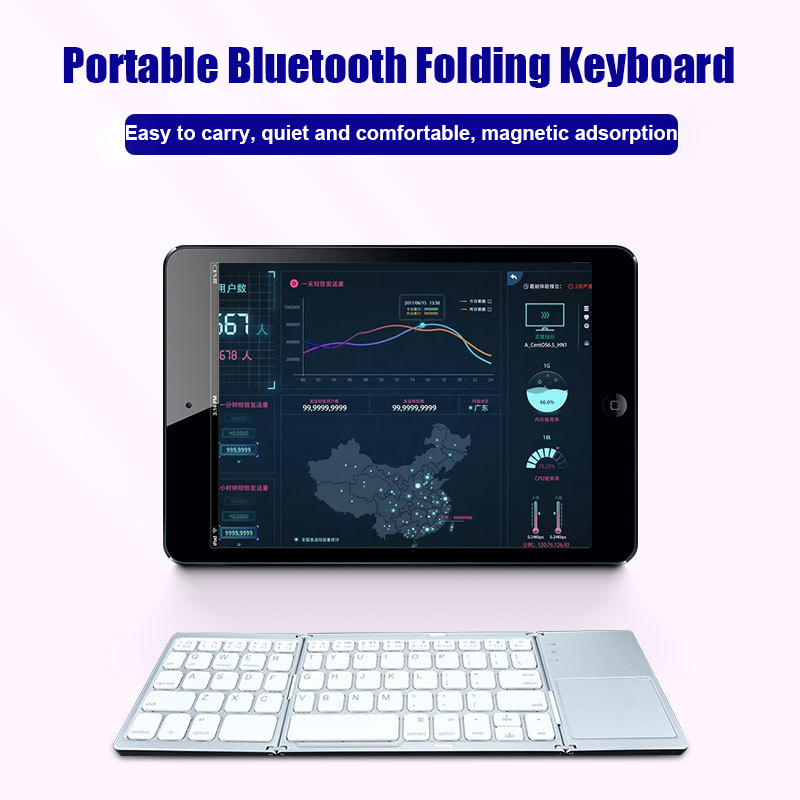 Wireless Folding Keyboard Blue - Gaming Keyboard Non Mechanical recensie en prijs