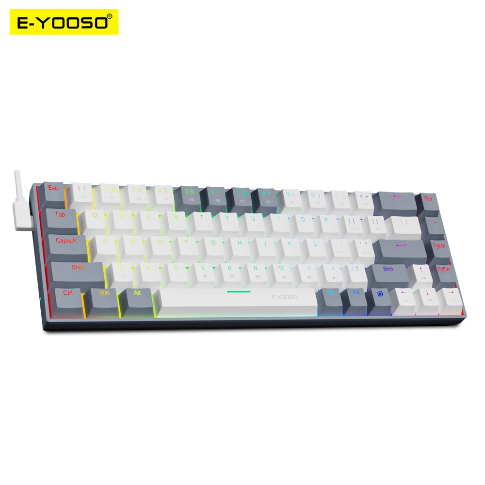 E-YOOSO Z686 RGB USB 60% Mini  - Gaming Keyboard Blue Switches recensie en prijs