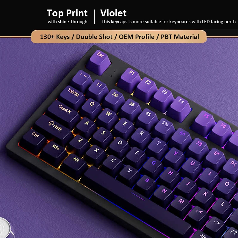 Custom Gradient Violet OEM Pro - Gaming Keyboard Top recensie en prijs