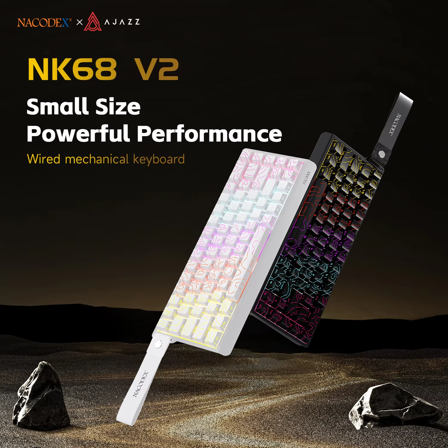 AJAZZ NK68V2 Single-Mode Wired - Gaming Keyboard Blue Switches recensie en prijs