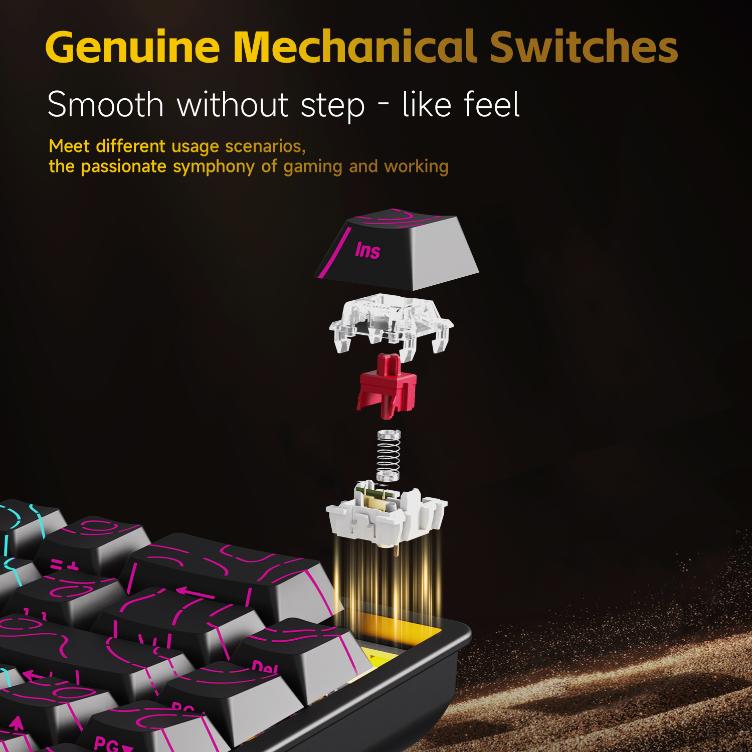 AJAZZ NK68V2 Single-Mode Wired - Gaming Keyboard Blue Switches recensie en prijs