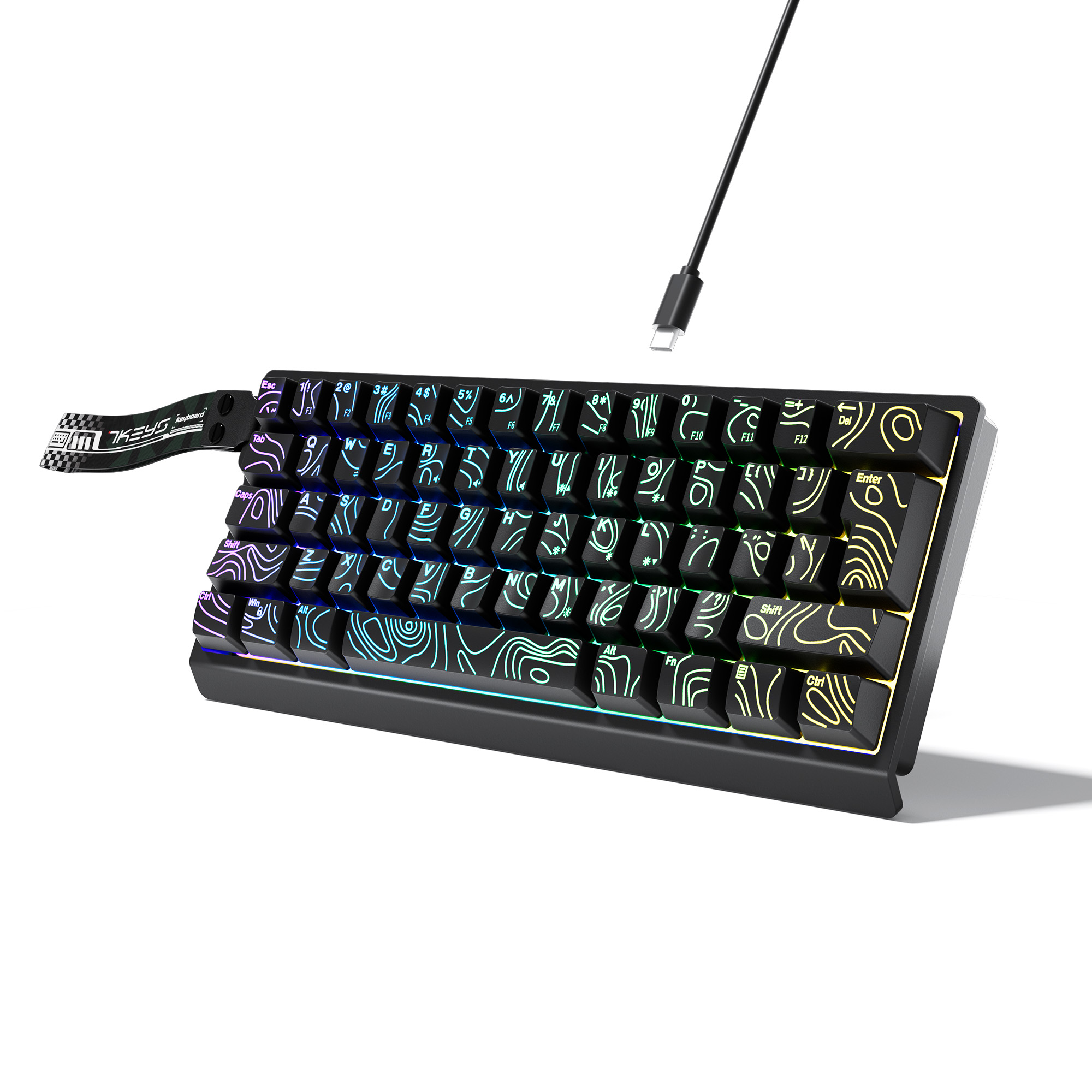 60% compact wired keyboard wit - Gaming Keyboard Blue Switches recensie en prijs
