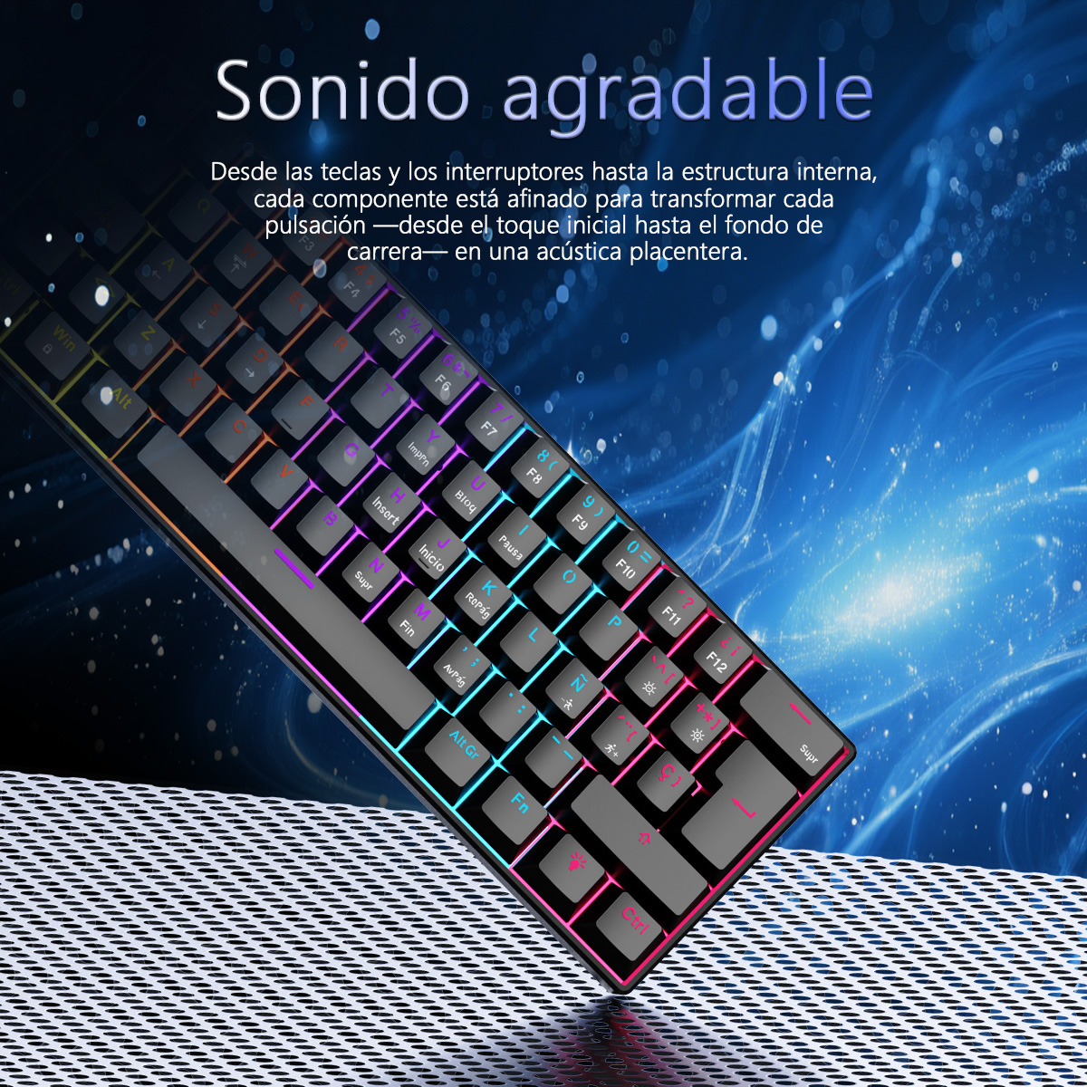 AJAZZ NK61 Spanish Layout Wire - Gaming Keyboard Blue Switches recensie en prijs