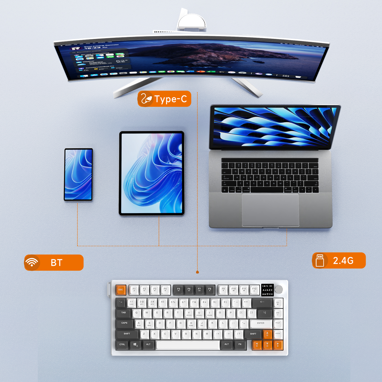 AJAZZ AF82 Low-Proflie Electro - Gaming Keyboard Blue Switches recensie en prijs
