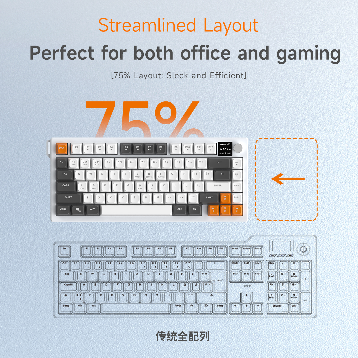 AJAZZ AF82 Low-Proflie Electro - Gaming Keyboard Blue Switches recensie en prijs