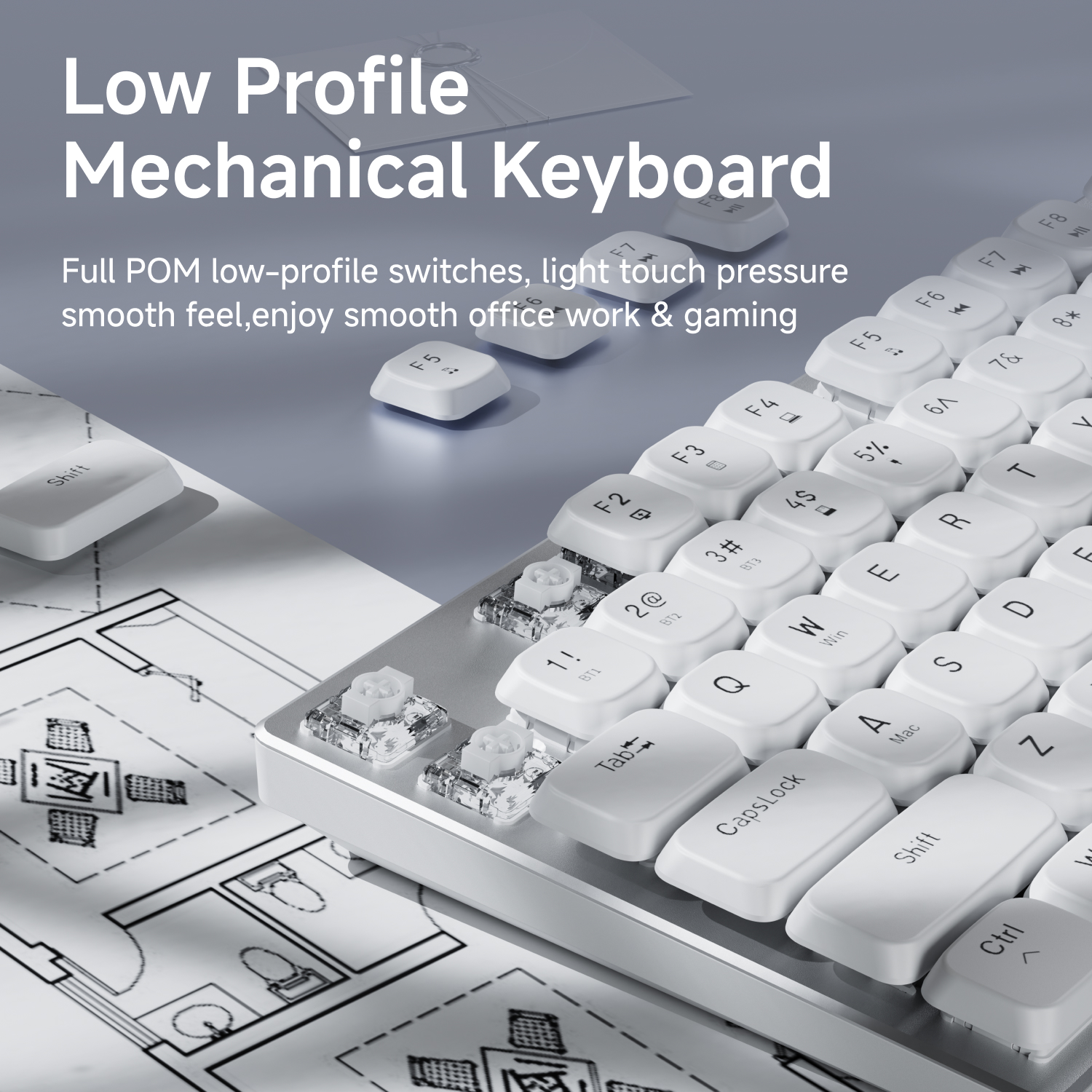 EWEADN Wireless Low-Profile Me - Gaming Keyboard Mechanical Wireless recensie en prijs