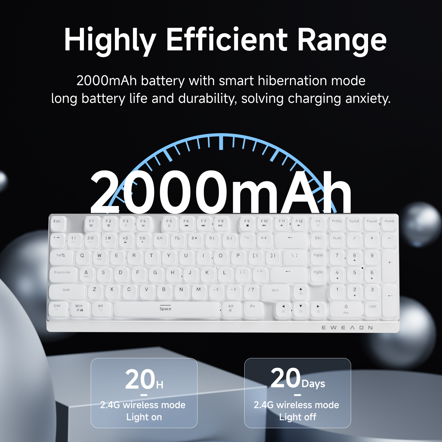 EWEADN Wireless Low-Profile Me - Gaming Keyboard Mechanical Wireless recensie en prijs