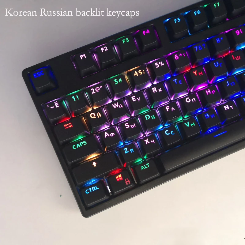 104 Keys Russian Korean Backli - Gaming Keyboard Blue Switches recensie en prijs