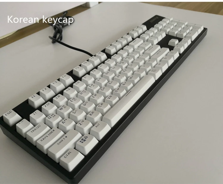 104 Keys Russian Korean Backli - Gaming Keyboard Blue Switches recensie en prijs