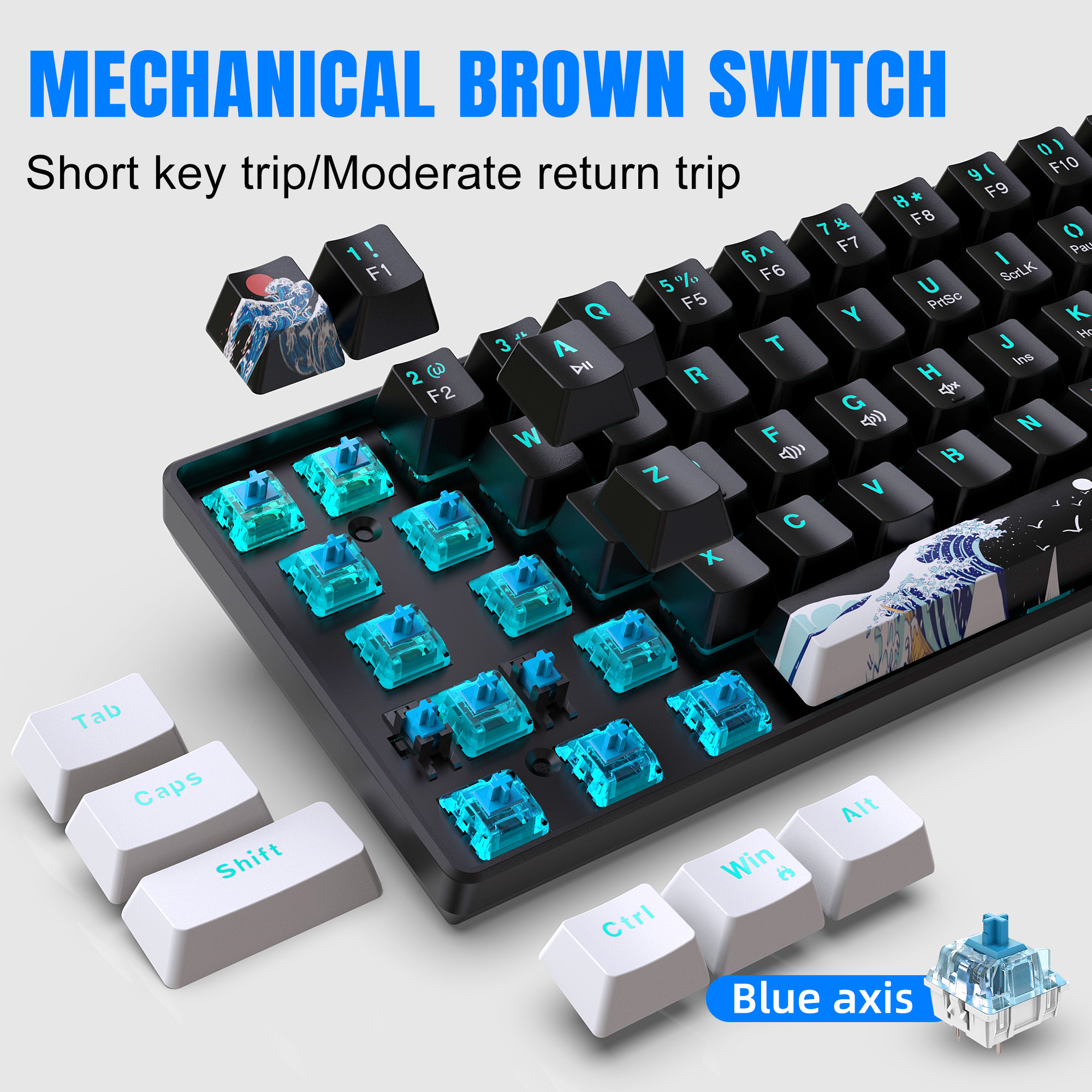 60% Mechanical Keyboard, Gamin - Gaming Keyboard Blue Switches recensie en prijs