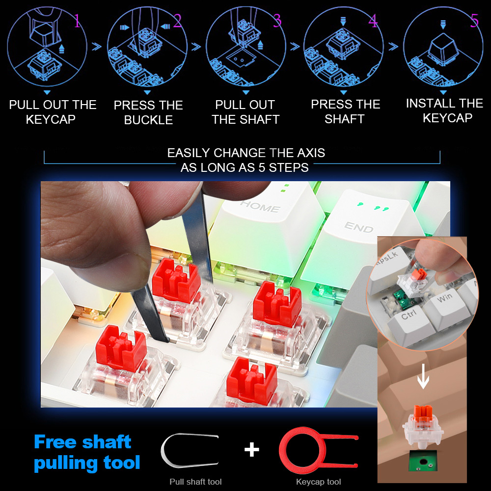 E-YOOSO Z11 RGB USB 60% Mini M - Gaming Keyboard Blue Switches recensie en prijs