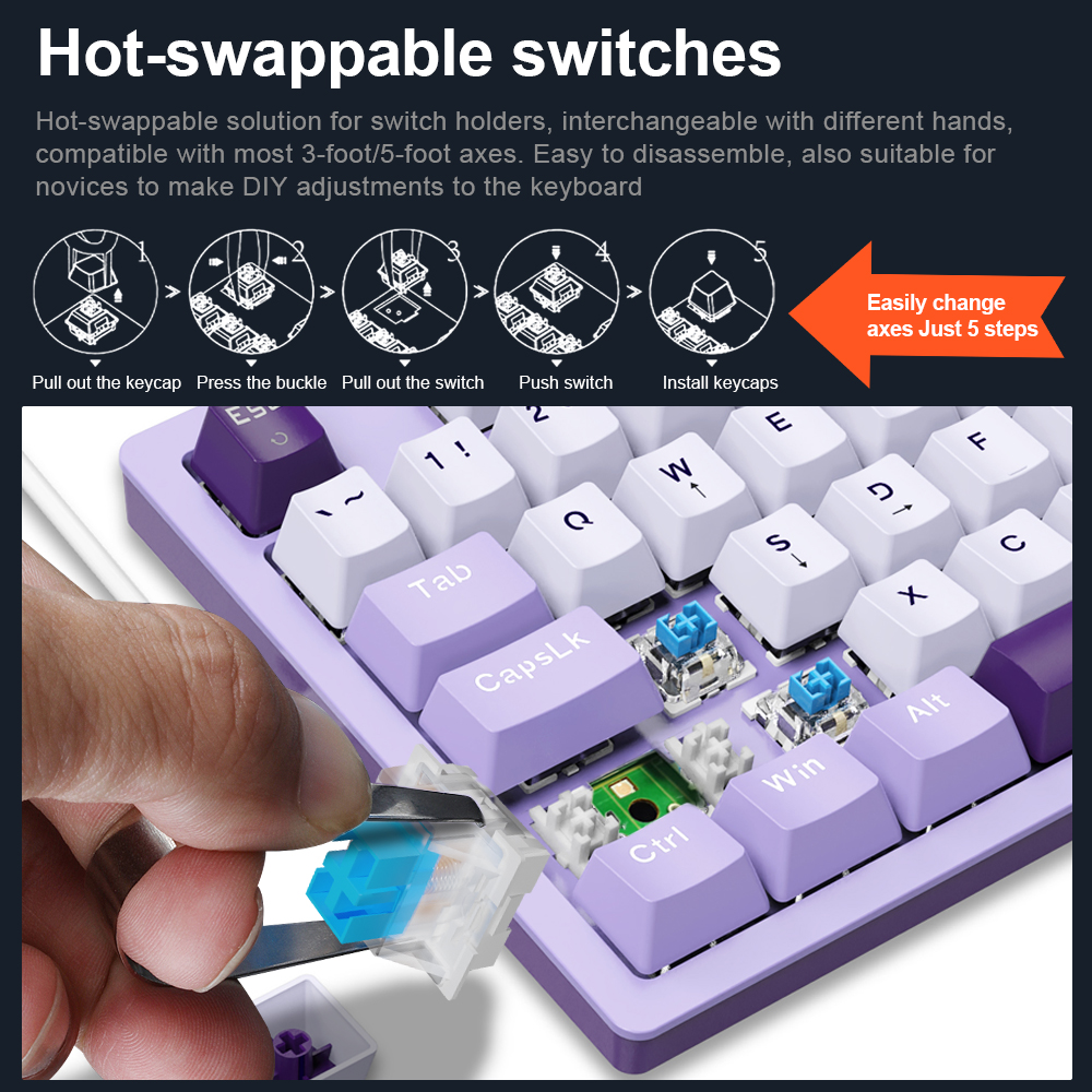 E-YOOSO Z94 USB Mechanical Gam - Gaming Keyboard Blue Switches recensie en prijs